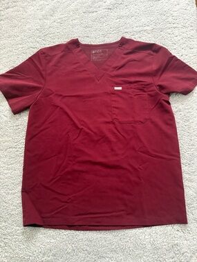 FIGS Men's Burgundy Scrubs Set